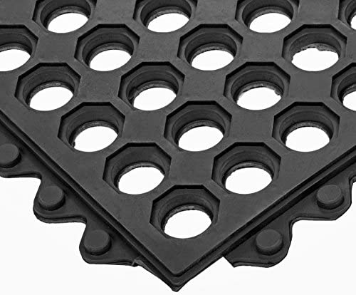 Heavy Duty Rubber Link Mats with Drainage Holes for Pool And Wet Areas - Slip Not Co Uk