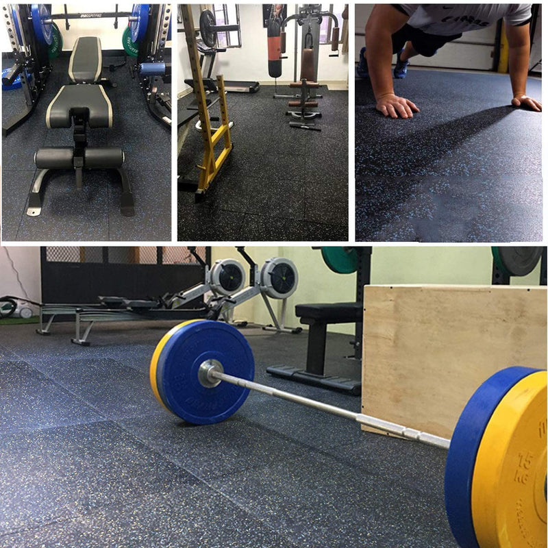 Dark Slate Gray Heavy Duty Interlocking Gym Rubber Flooring Tiles