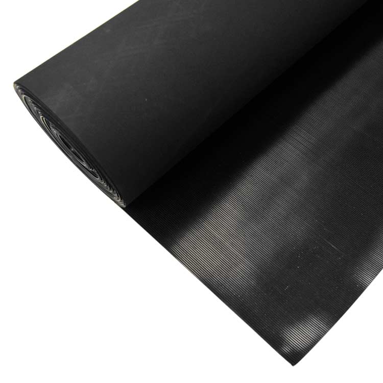 Fine Ribbed Rubber Industrial Floor Matting Rolls - Slip Not Co Uk
