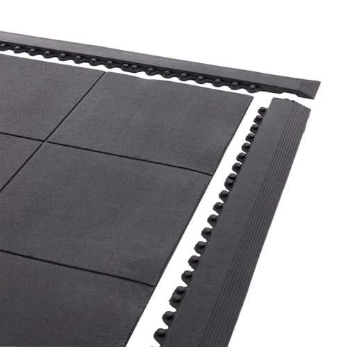 Solid Interconnecting Rubber Garage And Gym Tiles - Slip Not Co Uk