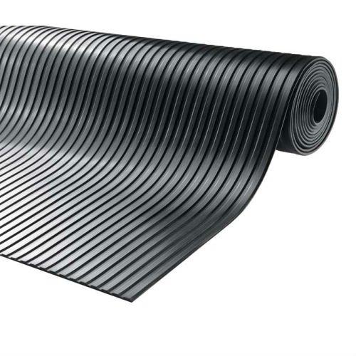 Broad Ribbed Rubber Matting Rolls for Outdoor Use - Slip Not Co Uk