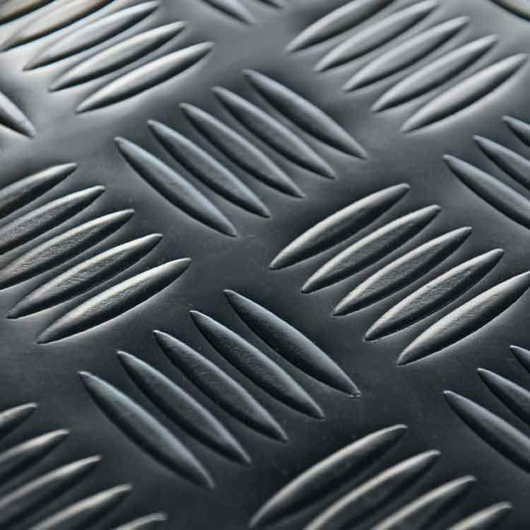 Rubber Flooring Checker Plate Linear Meter - Slip Not Co Uk