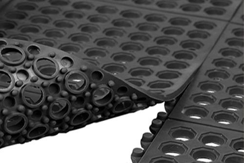 Rubber Link Mats with Drainage Holes for Pool And Wet Areas A - Slip Not Co Uk