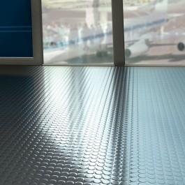 Non Slip Rubber Flooring Rolls Studded Dot Penny Pattern Heavy Duty Rolls Cut Lengths - Slip Not Co Uk