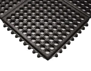 Heavy Duty Rubber Link Mats with Drainage Holes for Pool And Wet Areas - Slip Not Co Uk