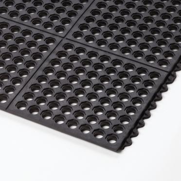 Non Slip Rubber Link Mats with Drainage Holes - Slip Not Co Uk