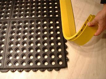 Rubber Industrial Mat Tile with Drainage Holes - Slip Not Co Uk