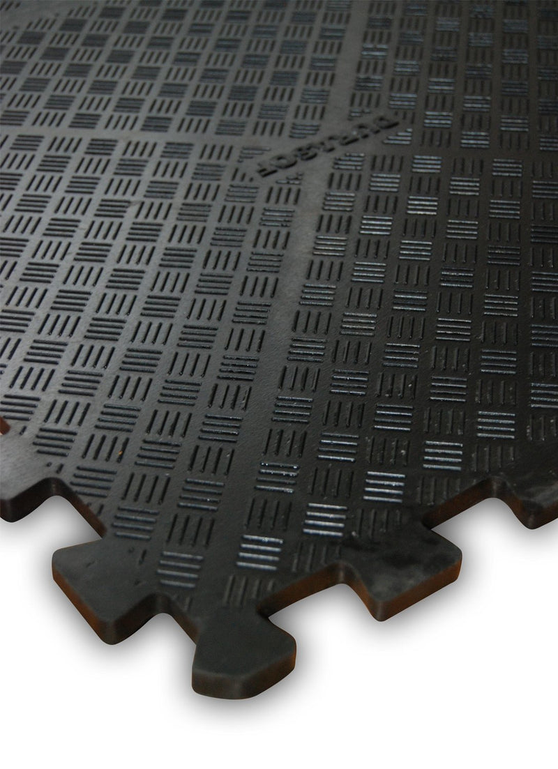 Rubber Interlocking Gym Mats Heavy Duty Flooring Tiles - Slip Not Co Uk