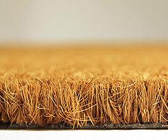 Coir Doormat Heavy Duty Non Slip Plain Natural 17mm 1m And 2m Wide Any Size Mat - Slip Not Co Uk