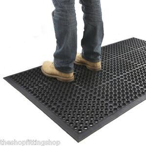 Rubber Industrial Floor Anti Fatigue Mats With Drainage Holes - Slip Not Co Uk